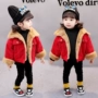 Áo khoác bé gái bằng vải nhung dày mùa thu đông mùa đông cộng với nhung 2018 áo sơ mi bé gái mùa đông mới áo dạ bé trai