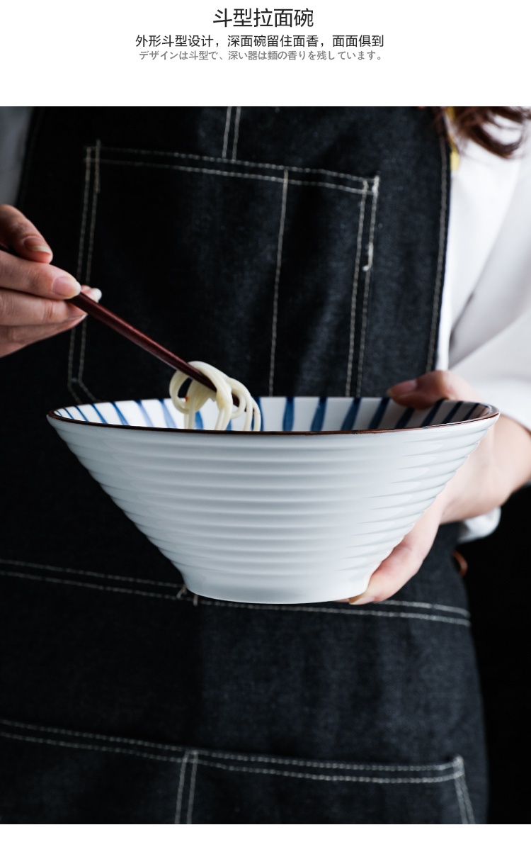 Shed in Japanese largest beef noodles in soup bowl of household ceramics rainbow such use pasta noodles rainbow such to use retro fruit salad bowl