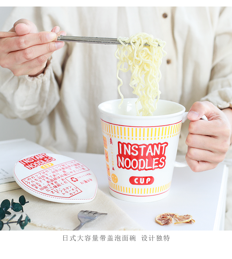 Ins Nordic ceramic rainbow such as bowl with cover mercifully Japanese dorm cereal bowl rainbow such use tableware easy to clean the student 's dormitory