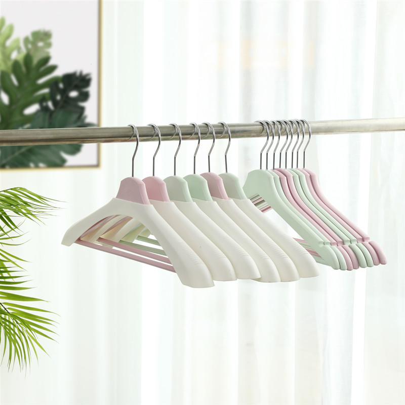 No Marks Anti Slip Hanger Plastic Clothes Hanger Sub Minima Wide Shoulder Hanger Son Sunning Clothes Adult Bedroom Home Clotheshanger