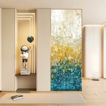 Light luxury high-end filigree enamel pure handmade art glass customized living room screen partition entrance oil painting light transmission