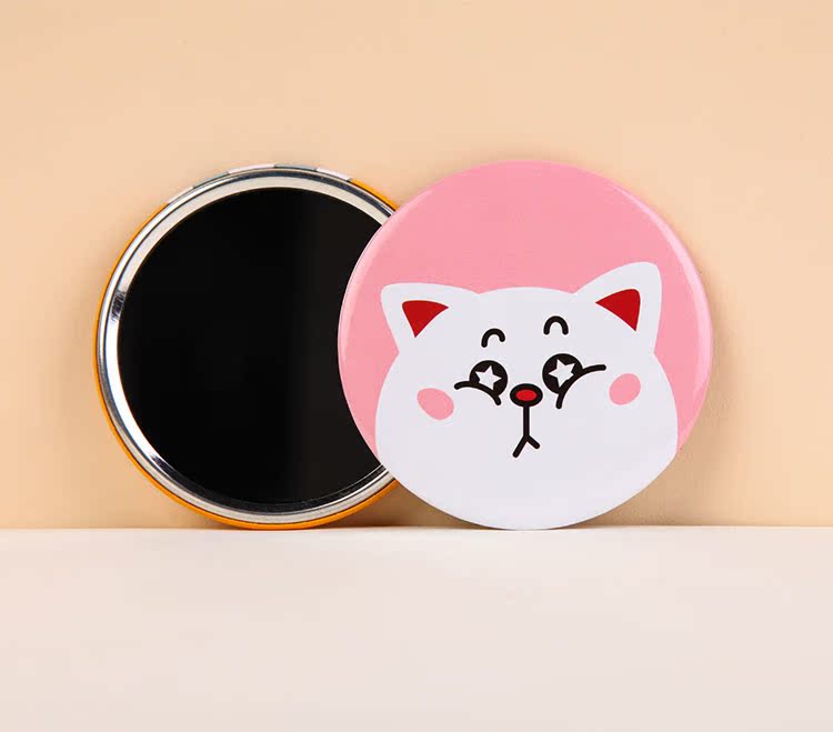 Bác của cùng một con đường Leo gương nhỏ Anime xung quanh dễ thương phim hoạt hình nhỏ sáng tạo xách tay trang điểm gương triều nữ những hình sticker dễ thương