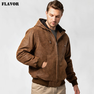 Хайнинг новинка зимний осеннний дерма мужской одежды американский случайный ретро натуральная кожа куртка закрытый плюс хлопка мужской пальто