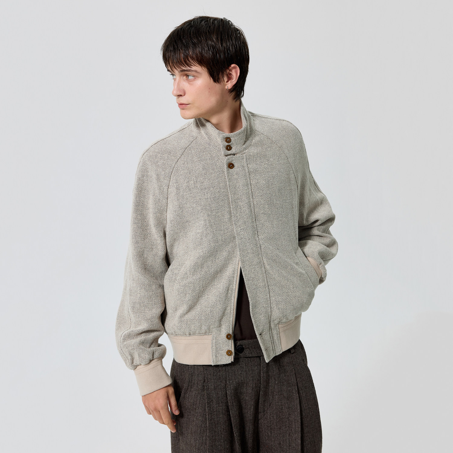Simple Project*Linen Harrington Jacket 亞麻惠靈頓夾克