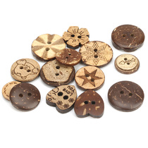 Coconut round shirt button women button drawing shirt small button DIY dress wooden button coconut shell handmade button