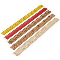 One-foot bamboo ruler high-quality wooden ruler measuring clothing ruler rice ruler measuring cloth market inch inch