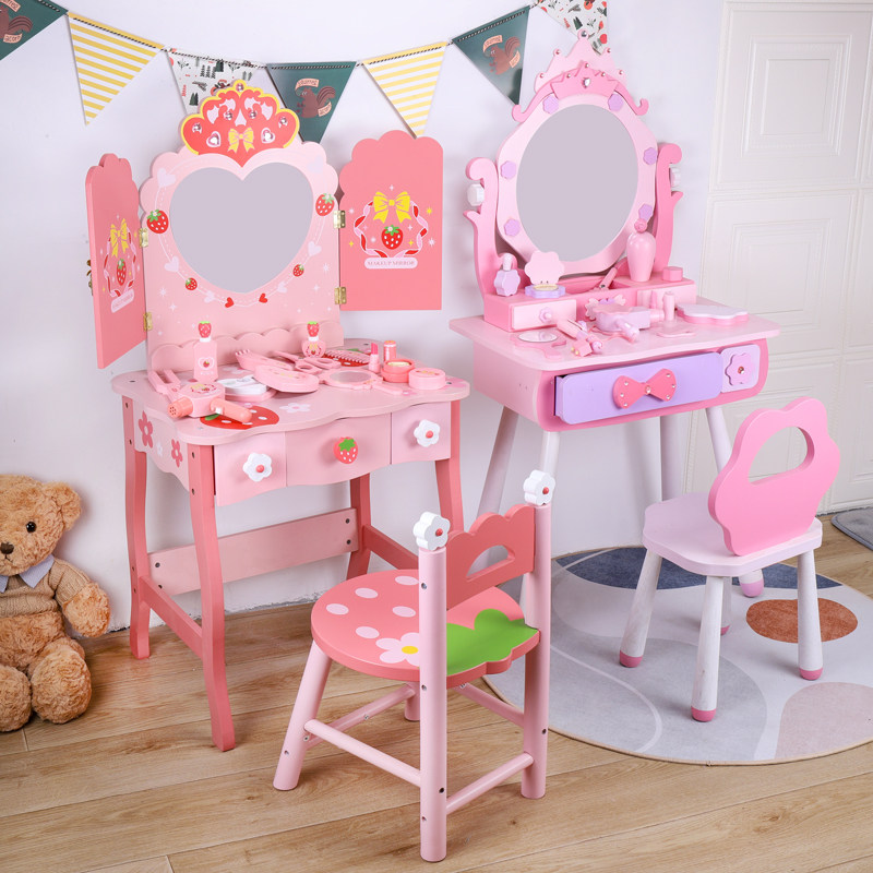 Girl birthday gift emulated home toddler children's dresser princess dresser toy baby makeup set