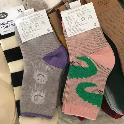 Spot Korean children's clothing kokacharm children's baby cotton non-slip infant socks one pair of socks