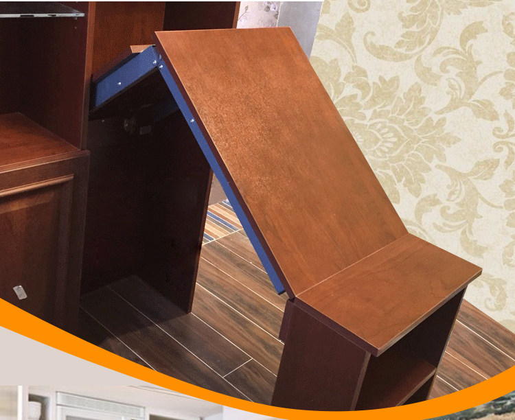 New multi-functional retractable wardrobe bookcase wine cabinet hidden folding operation station dining table bar hardware accessories