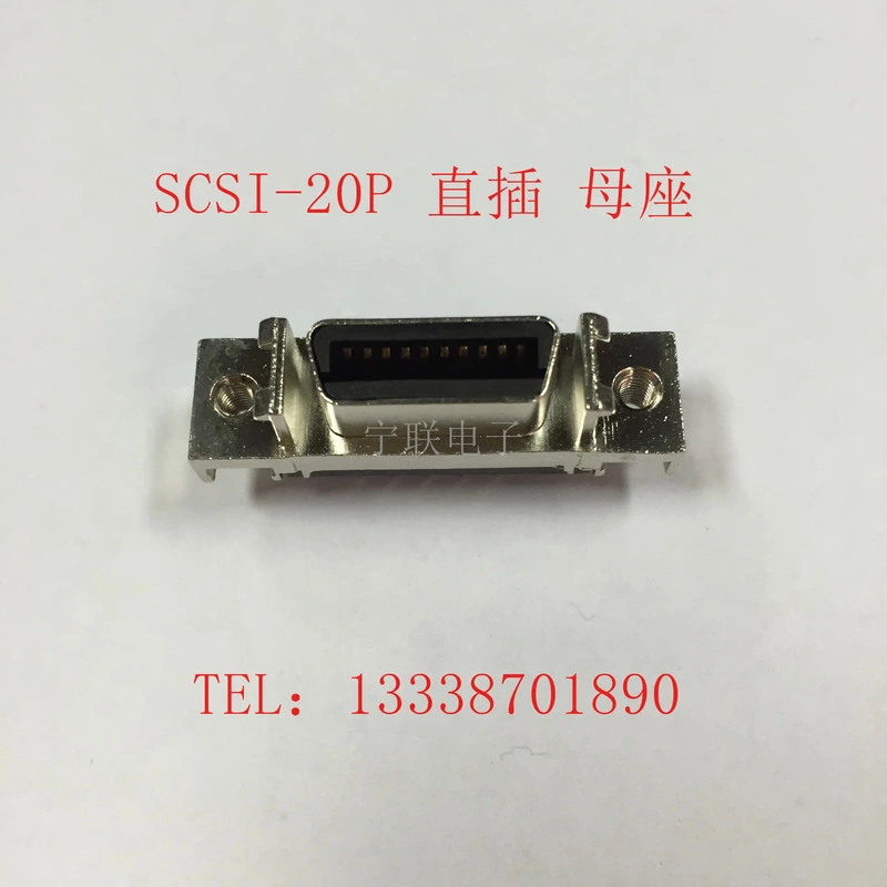 Đầu nối servo SCSI-20P phích cắm thẳng ổ cắm cái tấm hàn ổ cắm chốt thẳng Ổ cắm 20 lõi có rãnh CN loại 180° bảng cắm