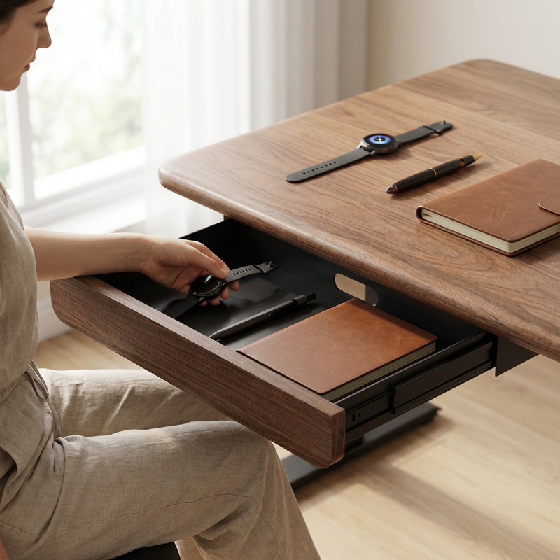 Black Walnut Color Under-Desk Storage Drawer Office Computer Desk Accessories Adjustable Desk Storage Rack Metal Drawer Black Walnut Color Under-Desk Storage Drawer Office Computer Desk Accessories Adjustable Desk Storage Rack Metal Drawer