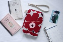 AZHAISTUDIO ) marimekko biscuit bag A7 passport storage bag zipper bag handbook book jacket