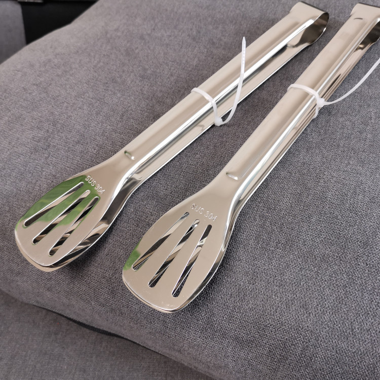 Thickened 304 Stainless Steel Home Kitchen Pancake Pizza Fried Steak Clips Barbecue Nip Food Clip Cooked Food Clips