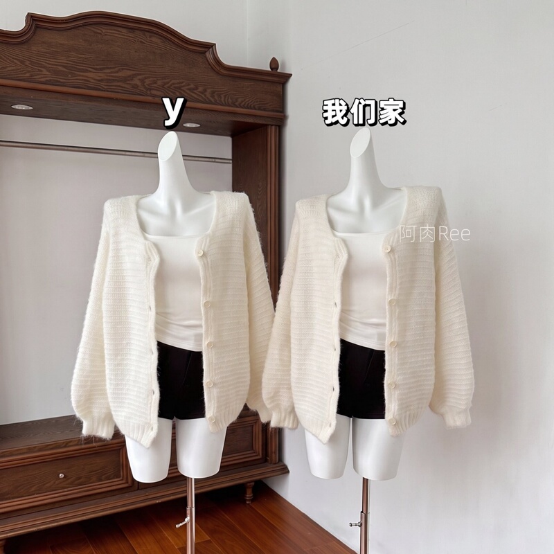 Arou Ree Autumn Vibes_Warm Alpaca Wool Imported Alpaca Wool Loose Lazy Sweater Coat Soft and Fluffy Cardigan
