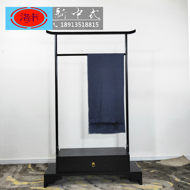 New Chinese solid wooden clothes frame landing hanger rack simple modern household bedroom hanger frame floor clothes rack