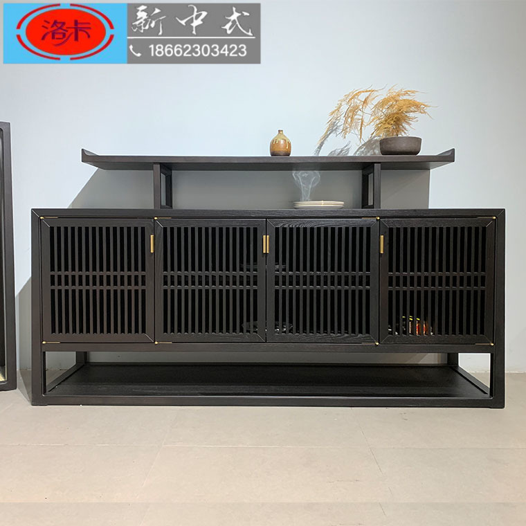 New Chinese solid wood Dining Side Cabinet Modern succor Xuanguan Desk for Table Bar Cases Several Living Room End View Terrace Dining Room Bowls Tray Cabinet