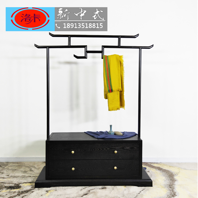 New Chinese style coat rack modern minimalist solid wood floor coat rack clothes home bedroom hanger floor custom