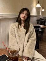 Mink Fur Integrated Small Aragrance Style Высококачественный осенний и зимний густой шикарный шикарный меховой пальто для женщин пушистый