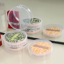 100 points powder puff storage box marshmallow air cushion wet and dry loose honey powder puff dustproof portable large puff box