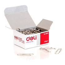 Deli 0018 standard paper clip No 3 nickel-plated silver metal ring needle paper clip ticket needle