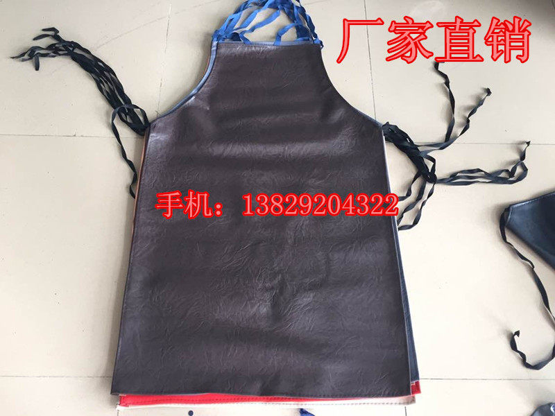 Waterproof leather PU anti-oil and anti-fouling thickened apron for men and women white winter extended special PVC sleeveless