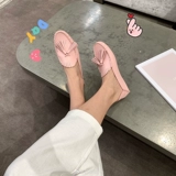 [Sheii su yinyin] нажмите мягкий и легко носить ~ новые кожаные ленивые люди наступают на одиночные туфли бобовые ботинки женская счастливая обувь