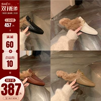 [Sheii su yinyin] Слово из уст серии ~ Скорочная пряжка Baotou Half -Draging Muller Shoes Subh Slippers Женщины носят