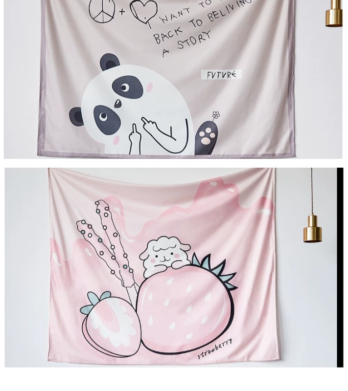 Neo mạng red room nền vải ins gió cô gái Hàn Quốc tấm thảm Bắc Âu ngủ cạnh giường ngủ trang trí tường treo vải thảm vải treo tường