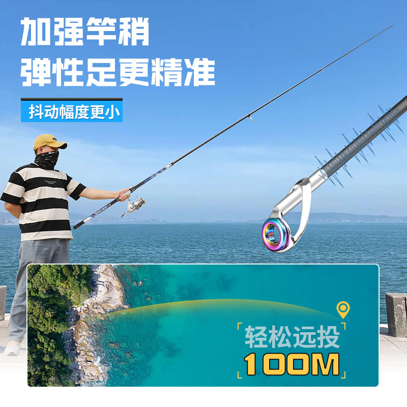 库氏浪尖海竿测评|碳素超硬远投竿抛竿锚杆套装,专攻鲢鳙大物的终极利器!-海钓竿-淘宝好物网