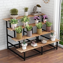 Staircase Flower Shelf Multilayer Stepped Floor Balcony Indoor Green Roba Shelf Iron Art Shelf Outdoor Multimeat Flower Racks