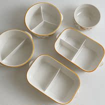 Spring Swimming Picnic Box High Face Value Office Insulation Box Lunchbox Lunchbox Can Microwave Heated Ceramic Cartridge Cover Students