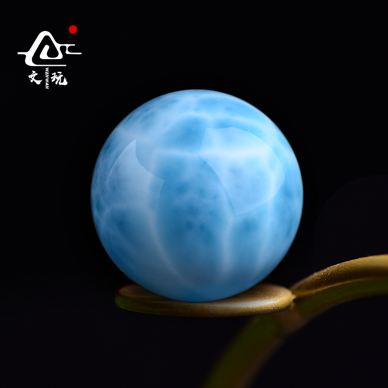 Pure natural sea grain stone scattered beads round Pearl La Lali tortoise back volcanic blue full veins single beads multi-treasure foveball hand string accessories beads