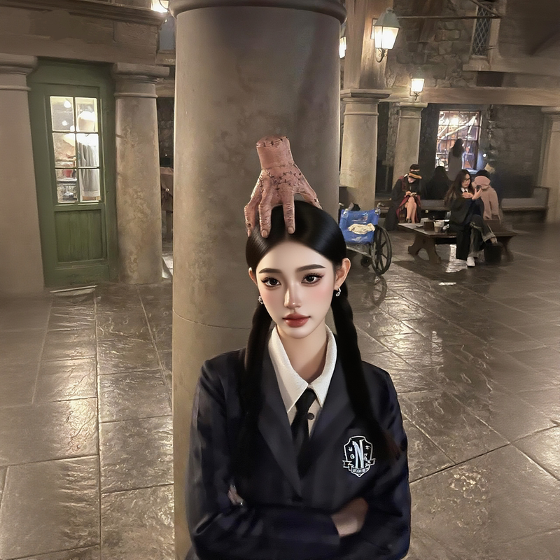 Halloween Wednesday Cosplay Costume Same Style Clothing Women's Outfit Adult Dress Adult Costume Outfit Halloween Wednesday Cosplay Costume Same Style Clothing Women's Outfit Adult Dress Adult Costume Outfit