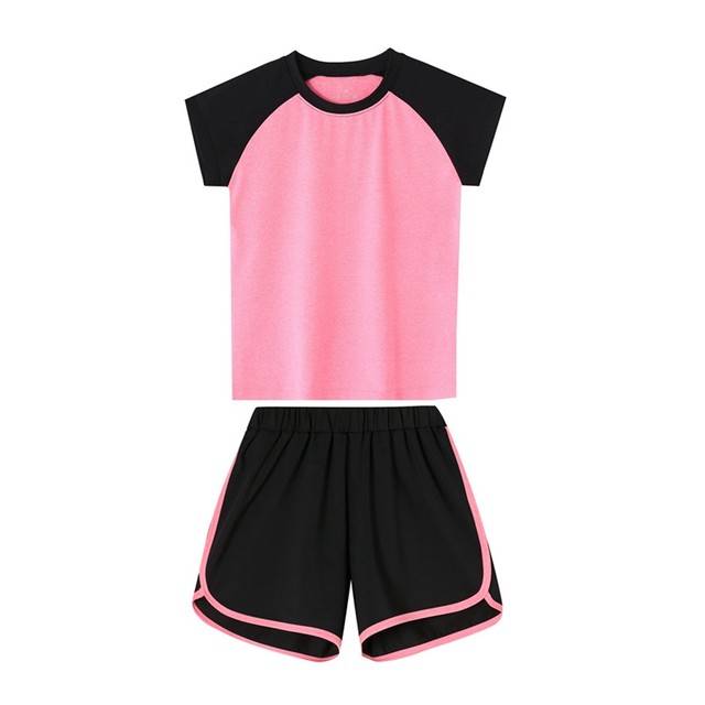 Girls quick-drying sports suit fitness children's quick-drying clothes girls sportswear sports training clothes running sportswear