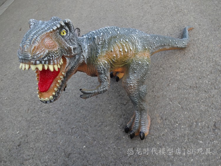 Trẻ em Jurassic Mô phỏng quá khổ Âm thanh Cao su mềm Đầu bò Khủng long Đồ chơi Tyrannosaurus Rex Mô hình Triceratops Quà tặng - Đồ chơi gia đình xe cuốc đồ chơi