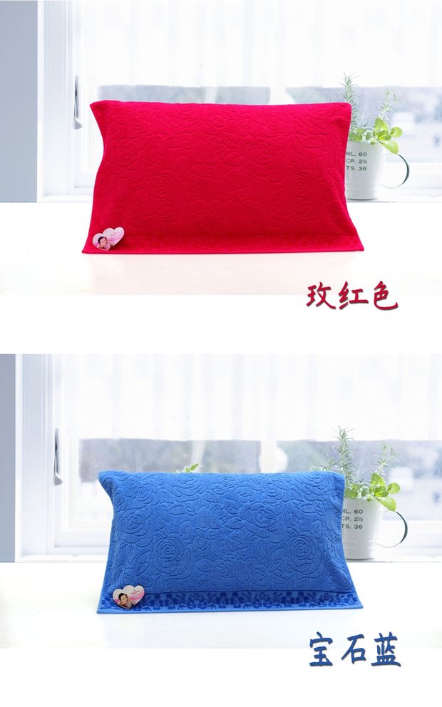 Sanqi gối khăn bông trắng khách sạn người lớn màu trắng khách sạn sinh viên màu xanh với khăn lớn vỏ gối đẹp