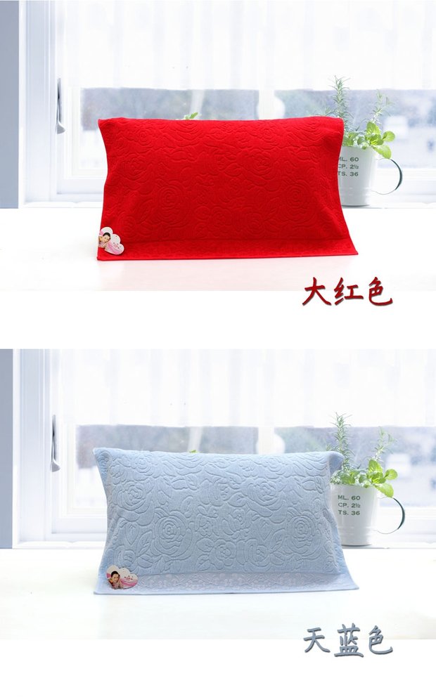 Sanqi gối khăn bông trắng khách sạn người lớn màu trắng khách sạn sinh viên màu xanh với khăn lớn vỏ gối đẹp