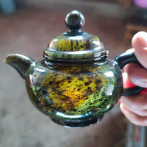 Gansu specialty Jiuquan luminous cup Qilian ink jade Wushan mandarin duck jade small light pot Laokeng jade Dunhuang damage compensation