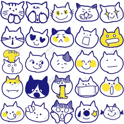 卡通可爱猫咪小猫表情贴小图标png免抠透明图片美化小素材 卡通可爱猫咪小猫表情贴小图标png免抠透明图片美化小素材