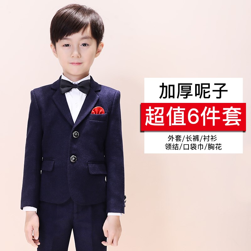 . Childrens trang phục nhỏ phù hợp với cậu bé hiệu suất máy chủ váy đàn piano trong cậu bé nhỏ phù hợp với rượu bé bộ lớn màu đỏ.