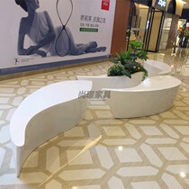 FRP shopping mall lounge chair Square lobby Art tree pool lounge bench Outdoor terrace Garden landscape seat