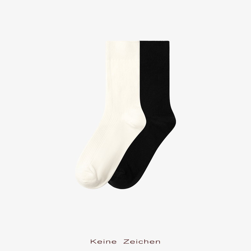 No Logo / Pure Cotton Yarn Sweat-Absorbent, Breathable, Anti-Pilling Mid-Calf Socks, Sports Socks
