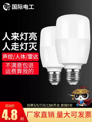 Voice control Sound and light control Human body radar induction bulb Corridor Home corridor Aisle Corridor Stairs Smart LED light