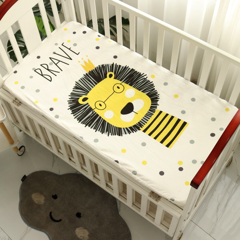 ins Nordic crib bed hats newborn Cotton Four Seasons thin cotton cloth baby cushion cover elastic tape sheets
