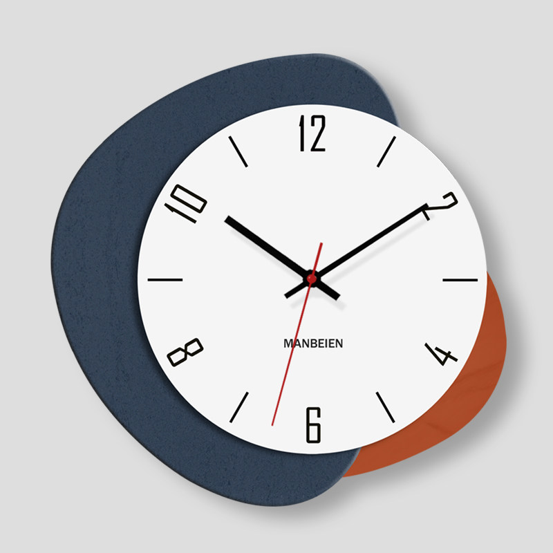 Internet-Famous Silent Wall Clock, Luxury and Stylish Home Clock, Wall-Mounted Silent Abstract Quartz Clock