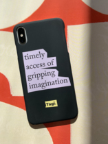 Tagi small brush paintbrush original design iphone black hand Oil feel transparent phone case