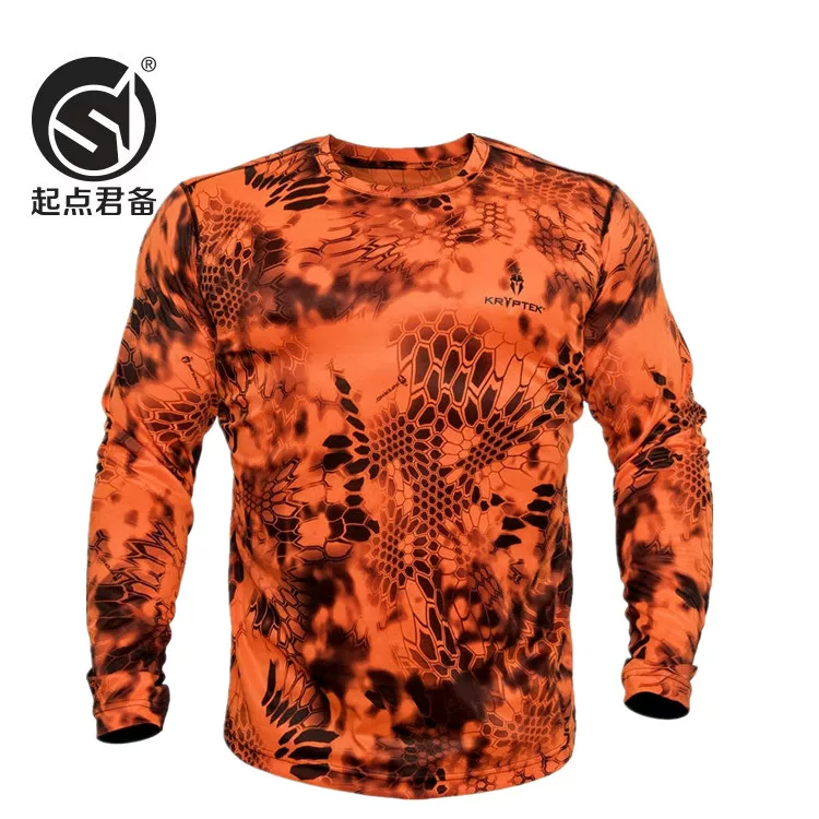 Криптек Mei Python HYPERION Shenlong круглый вырез, длинный рукав, спортивная, дышащая, стойкая к поту, летняя мужская футболка-майка