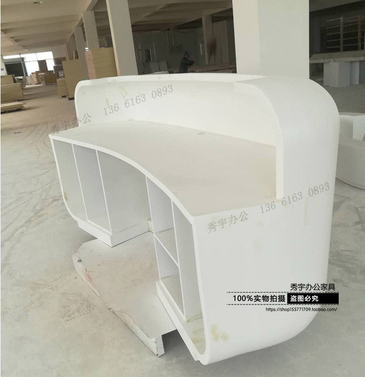 Shanghai arc paint front desk fashionable modern cash reception reception reception reception counter styling bar