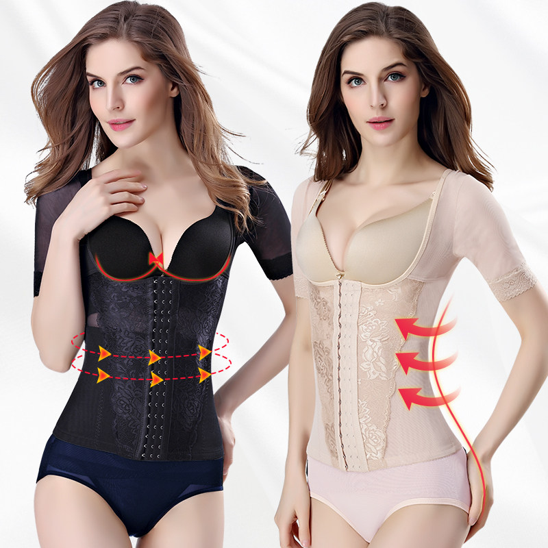 Body-shaped blouses female spring and summer short sleeve beauty body postpartum burnt-down shaping bundle waist coalesch plethora girly with autumn and winter