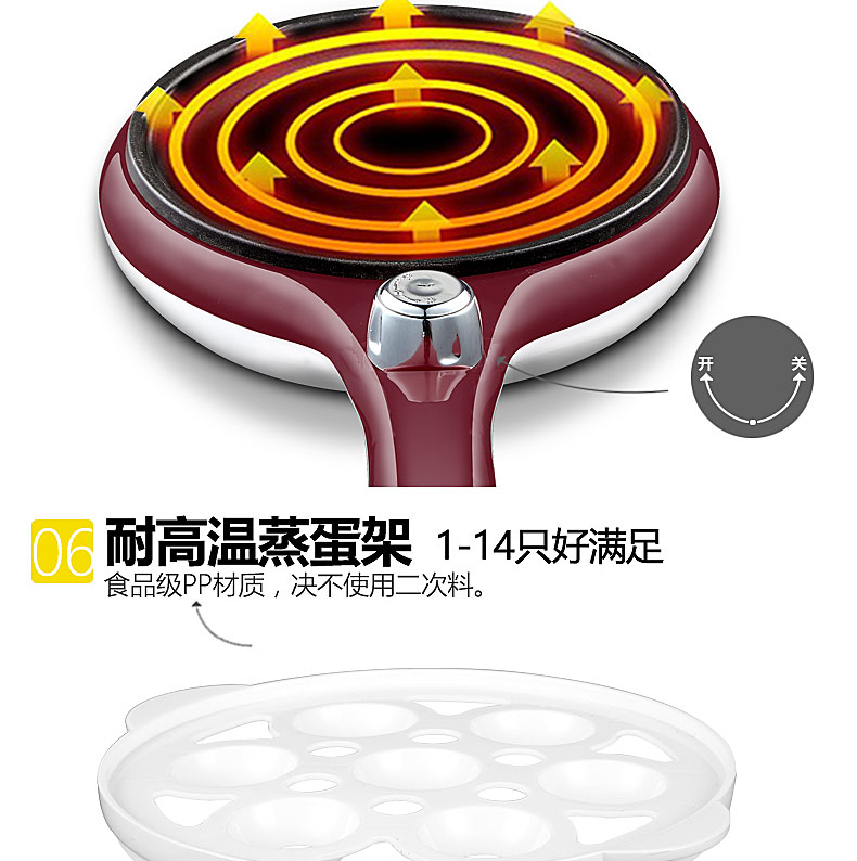 nồi lẩu điện mini của lock&lock Cổ áo Omelette Omelette Cooker Steamed Egg Cook Electric Omelette Pan Mini Frying Pan Đa chức năng Máy ăn sáng Máy Omelette - Nồi trứng mua ca nấu mì siêu tốc